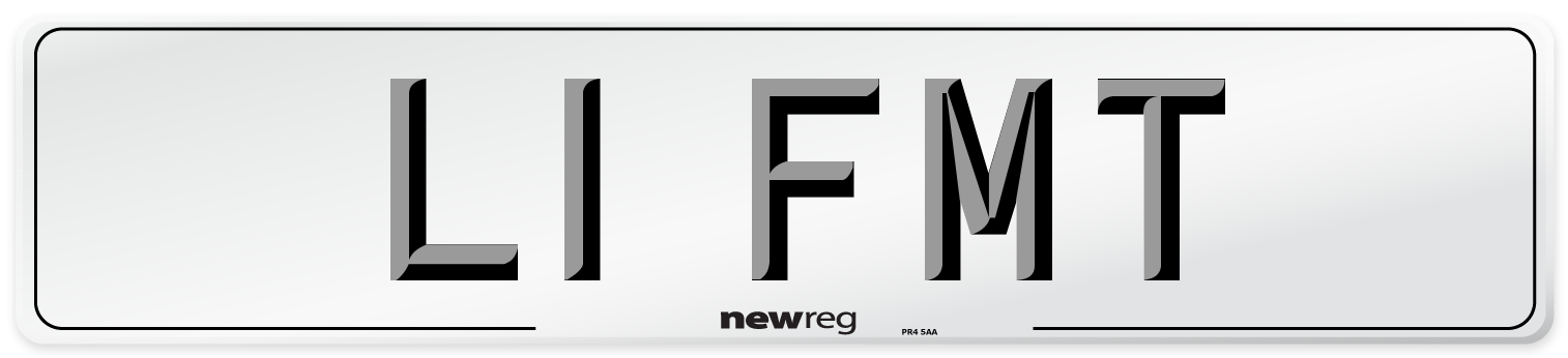 L1 FMT Number Plate from New Reg